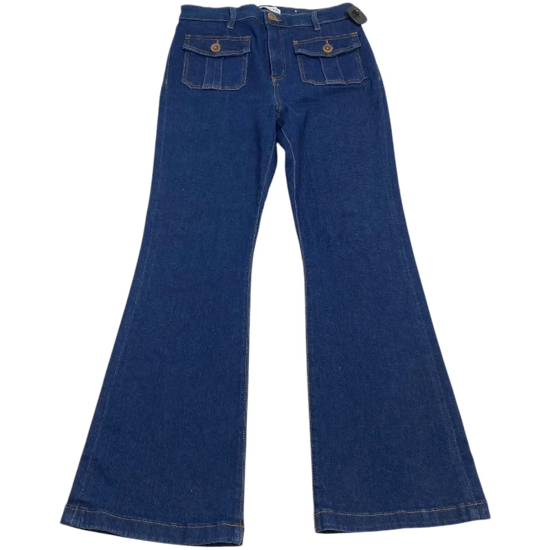 Jeans Wide Leg By Loft In Blue Denim, Size: 10